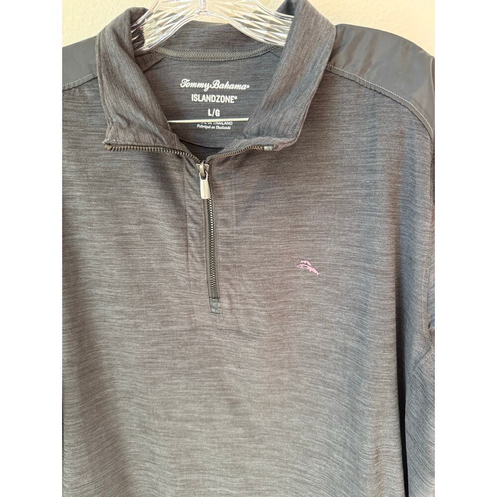 Tommy Bahama Islandzone Quarter Zip Gray Size Large - Picture 6 of 8